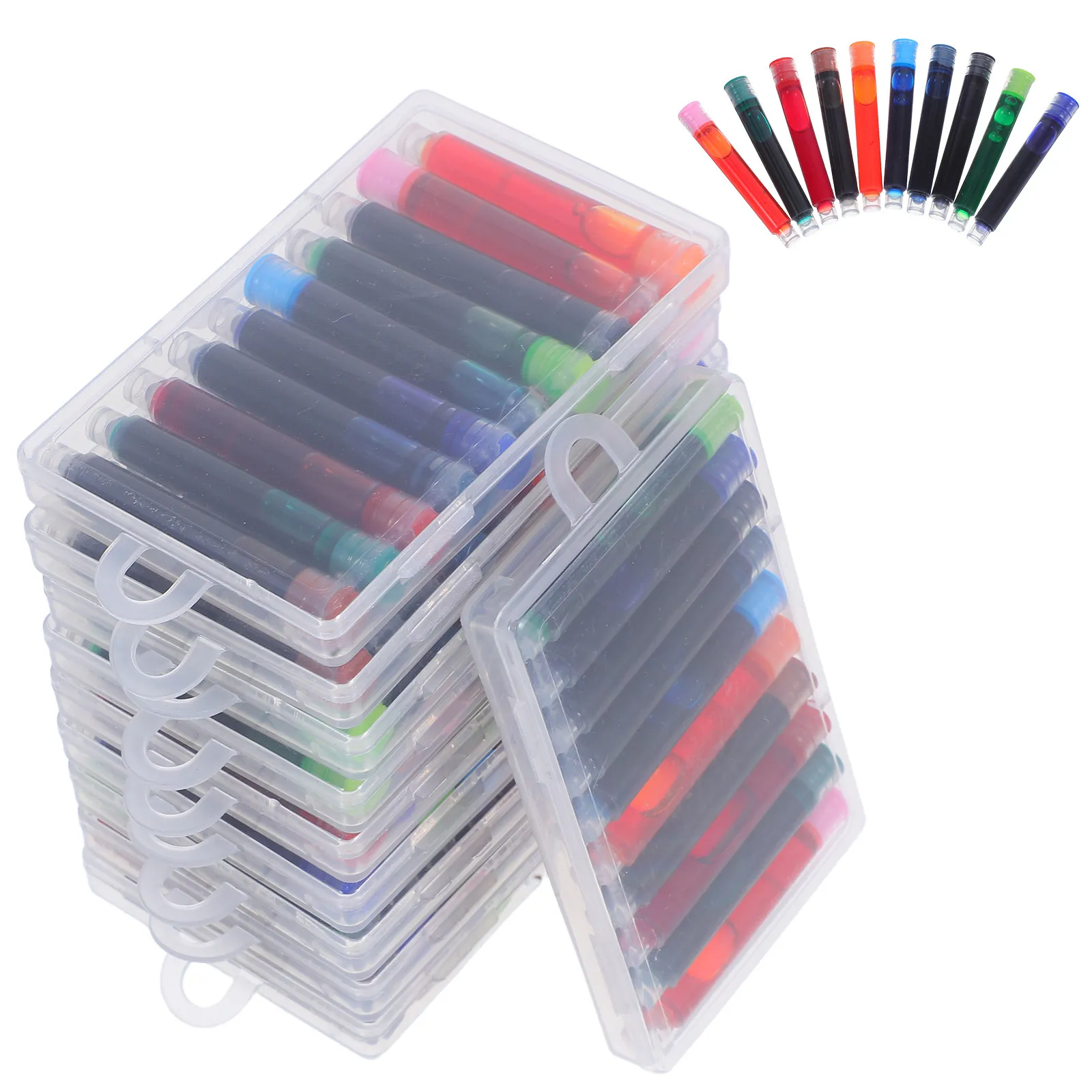 10 коробок сменных картриджей для перьевых ручек, универсальные, для плавного письма, не протекают, стираемые, для школы, офиса, дома
10 коробок сменных картриджей для перьевых ручек, универсальные, для плавного письма, не протекают, стираемые, для школы, офиса, дома