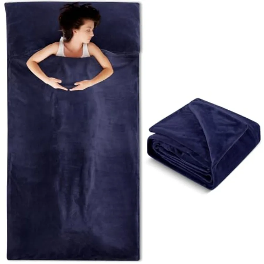 Flannel Sleeping Bag Liner for Adult, Travel Camping in Warm Cold Weather, Soft Fluffy Travel and Hotel Sleeping Bag Liner with
Flannel Sleeping Bag Liner for Adult, Travel Camping in Warm Cold Weather, Soft Fluffy Travel and Hotel Sleeping Bag Liner with
