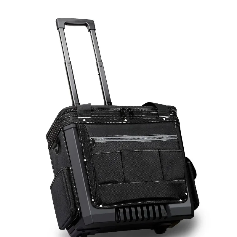 2023 professional tool trolley waterproof 1680D large electrical wheel rolling heavy duty trolley tool bag
2023 professional tool trolley waterproof 1680D large electrical wheel rolling heavy duty trolley tool bag