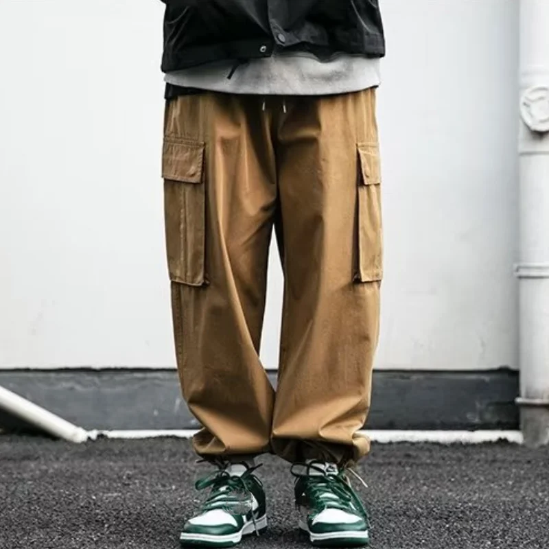 Summer Men's Overalls New Trendy Retro Solid Color Straight Trousers Large Pockets Loose Casual Pants Men's Large Size Trousers
Summer Men's Overalls New Trendy Retro Solid Color Straight Trousers Large Pockets Loose Casual Pants Men's Large Size Trousers