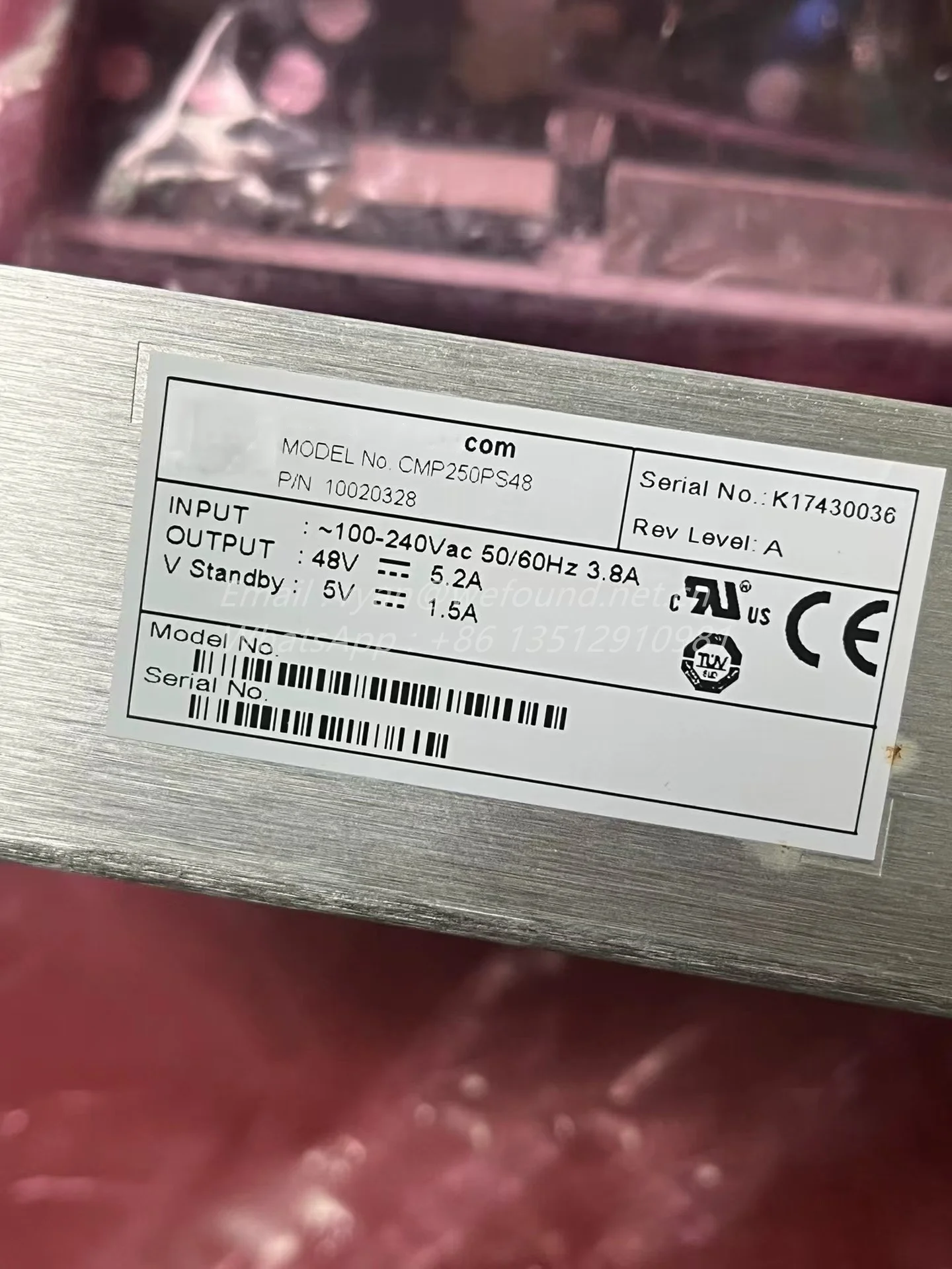 CMP250PS48 for XP Power 250W U-channel chassis mount AC- DC power supplies
CMP250PS48 for XP Power 250W U-channel chassis mount AC- DC power supplies