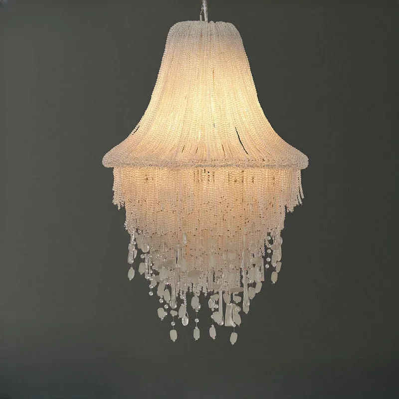 Large Tassel Crystal Chandelier Crystal Chandelier For Foyer Living Room Decorative Lamp Flashing Colorful Light Beaded Ceiling
Large Tassel Crystal Chandelier Crystal Chandelier For Foyer Living Room Decorative Lamp Flashing Colorful Light Beaded Ceiling