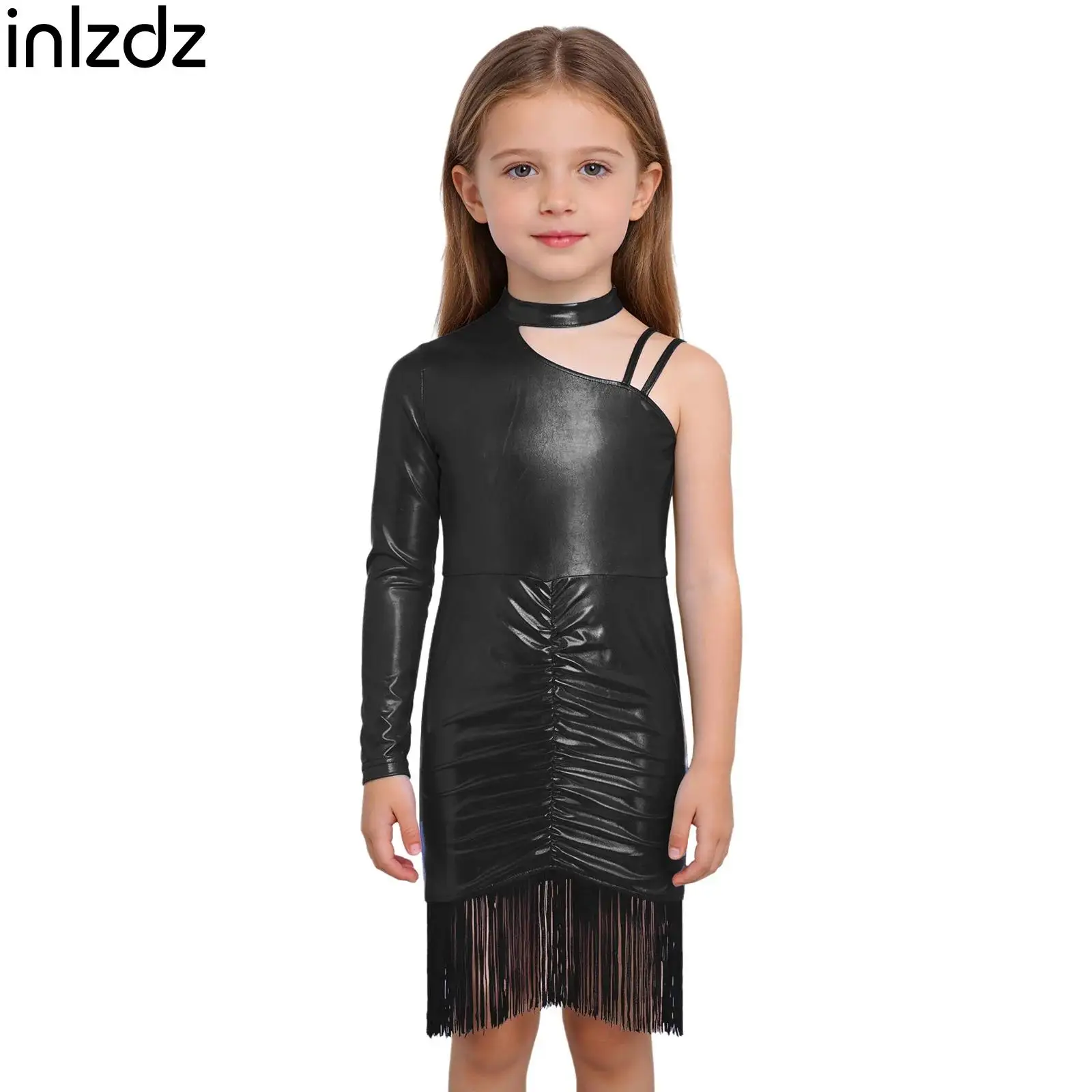Kids Girls Latin Cha-cha Dance Dresses Toddler Asymmetrical Shoulder Tassels Dress for Tango Samba Dance Stage Performance Party
Kids Girls Latin Cha-cha Dance Dresses Toddler Asymmetrical Shoulder Tassels Dress for Tango Samba Dance Stage Performance Party