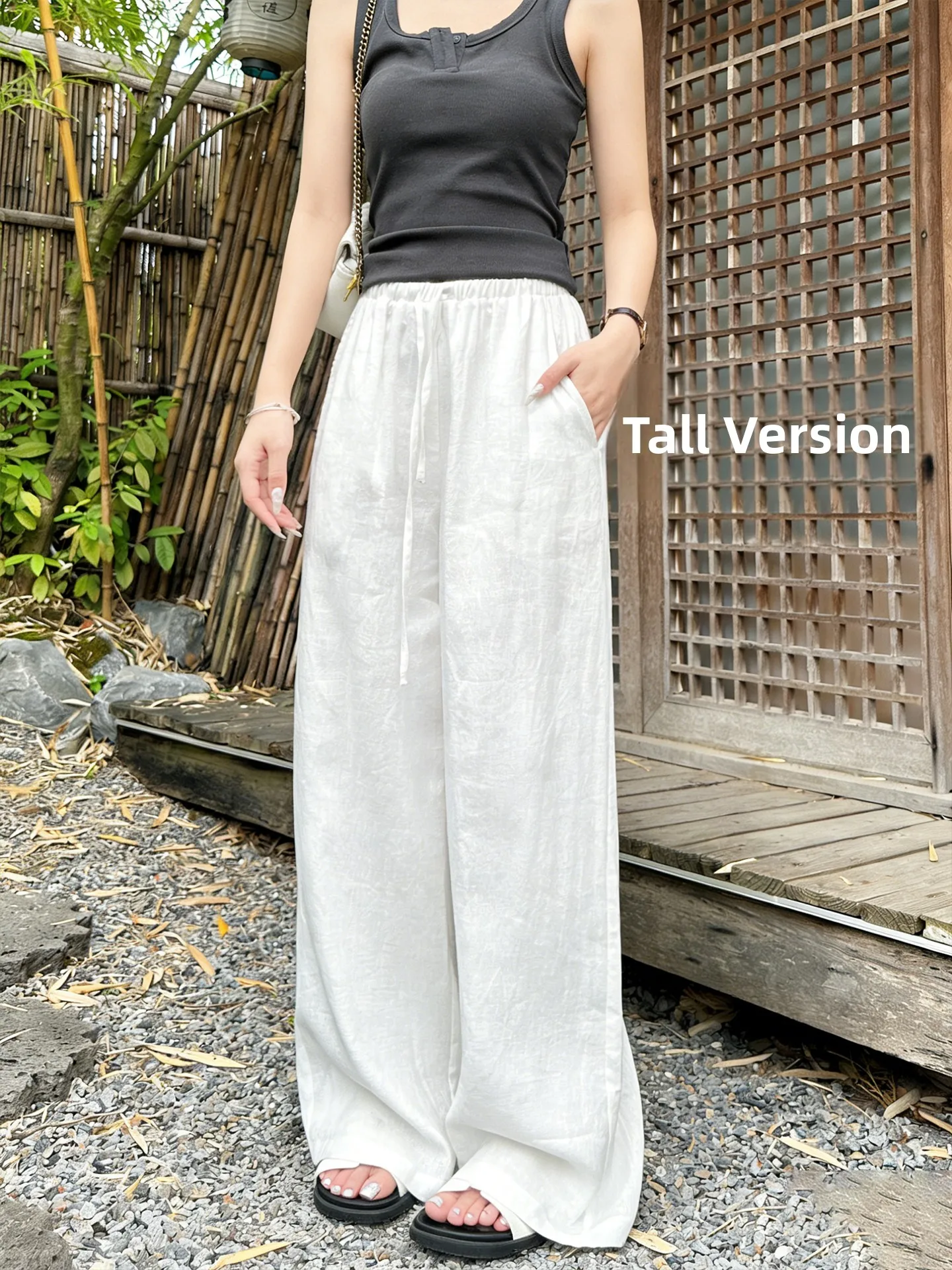 Tall Women's Linen Wide Leg Pants Spring Summer 2026 New Lazy Style Drapey White Pants High Waist Comfortable Soft Fabric
Tall Women's Linen Wide Leg Pants Spring Summer 2026 New Lazy Style Drapey White Pants High Waist Comfortable Soft Fabric