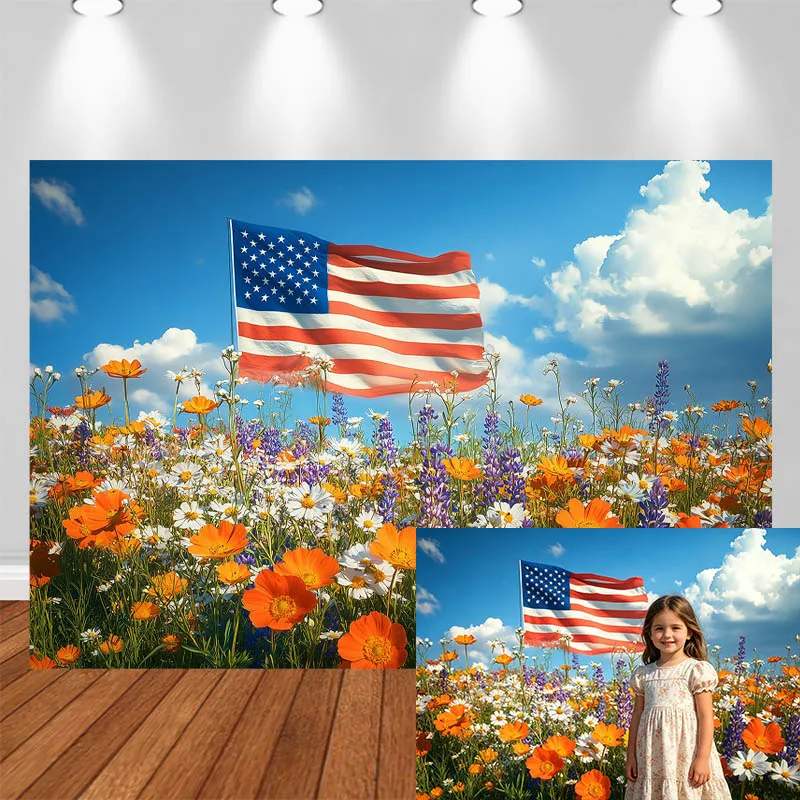 LS Independence Day Photography Background Flag Flowers Blue Sky White Clouds Decor Adult Kids Portrait Photo Backdrop Studio
LS Independence Day Photography Background Flag Flowers Blue Sky White Clouds Decor Adult Kids Portrait Photo Backdrop Studio