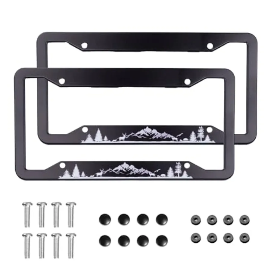 Mountains License Plate Frame 2 Pack Universal US Car Plate Holder Cover Accessories Decor with Screw for Women Man 12.3 x 6.3
Mountains License Plate Frame 2 Pack Universal US Car Plate Holder Cover Accessories Decor with Screw for Women Man 12.3 x 6.3