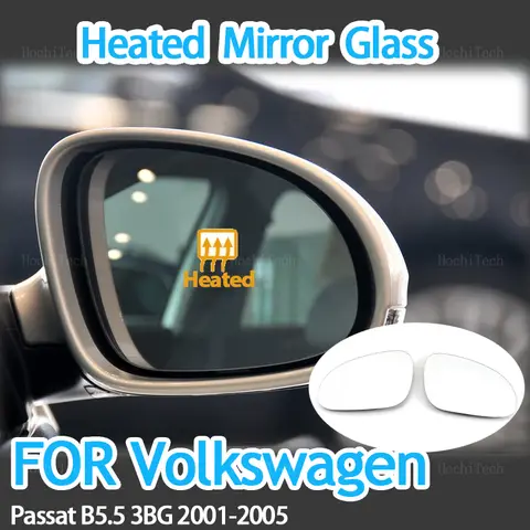 Side Rearview Mirror Heating Glass Heated Mirror Lens Fit For Volkswagen Passat B5.5 3BG 2001-2005 Replacement Left or Right