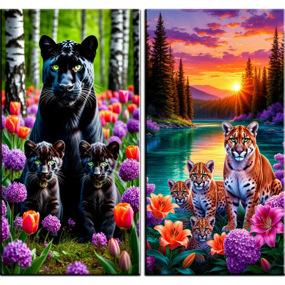 DIY Diamond Painting Large Size Full Square Round Forest Animals Tiger Flowers Diamond Art Mosaic Embroidery Animal Home Decor
DIY Diamond Painting Large Size Full Square Round Forest Animals Tiger Flowers Diamond Art Mosaic Embroidery Animal Home Decor
