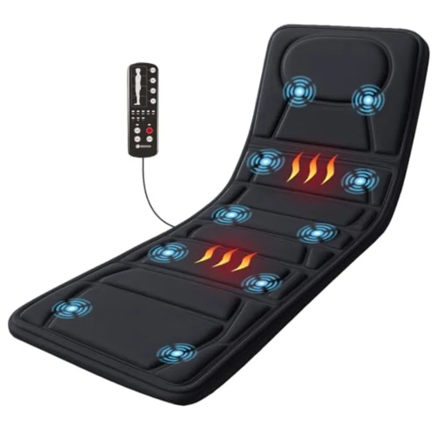 Back Massager with Heat 10 Vibrating Motors Full Body Massage Mat Back Massager Pad for Bed Sofa Vibration Only Deep Tissue Rel
Back Massager with Heat 10 Vibrating Motors Full Body Massage Mat Back Massager Pad for Bed Sofa Vibration Only Deep Tissue Rel