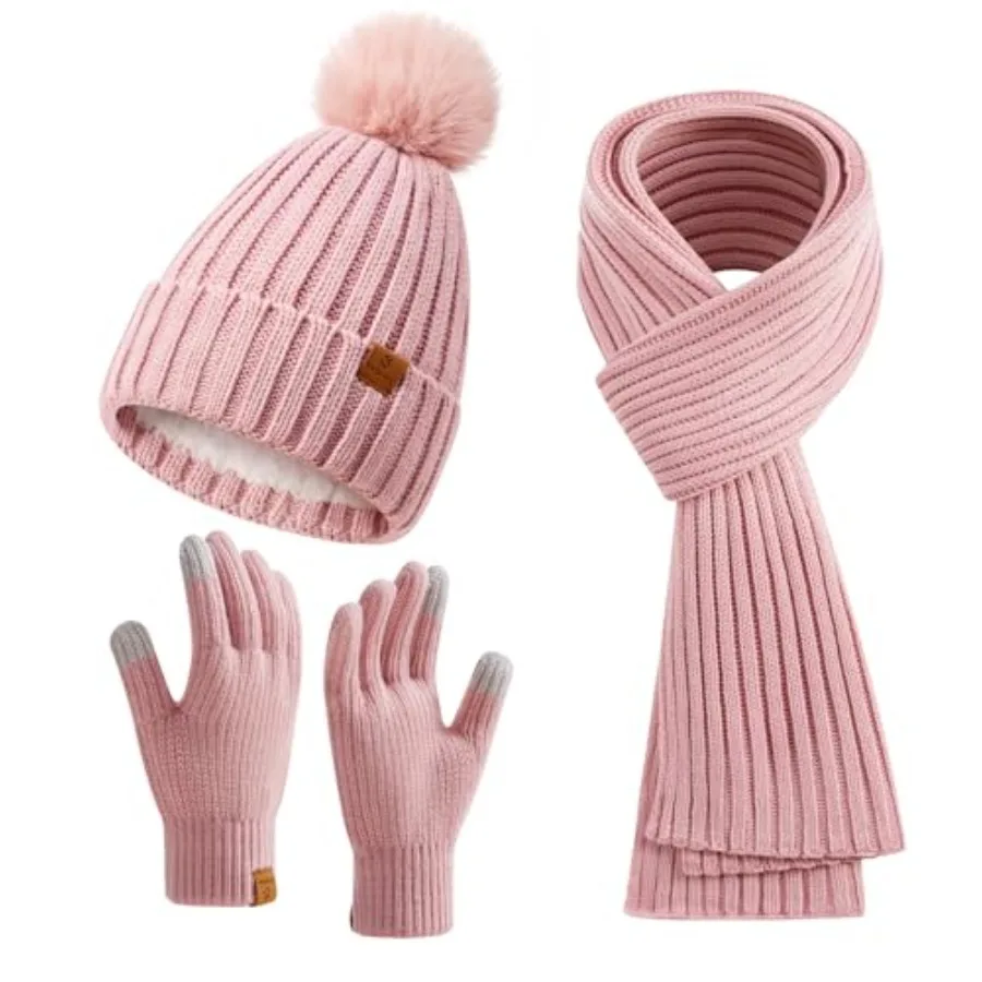 Coolprince Womens Long Scarf Gloves and Hat Set Cold Weather Hat Scarf Glove Set for Women Winter Beanie Hats with Pom Pom
Coolprince Womens Long Scarf Gloves and Hat Set Cold Weather Hat Scarf Glove Set for Women Winter Beanie Hats with Pom Pom