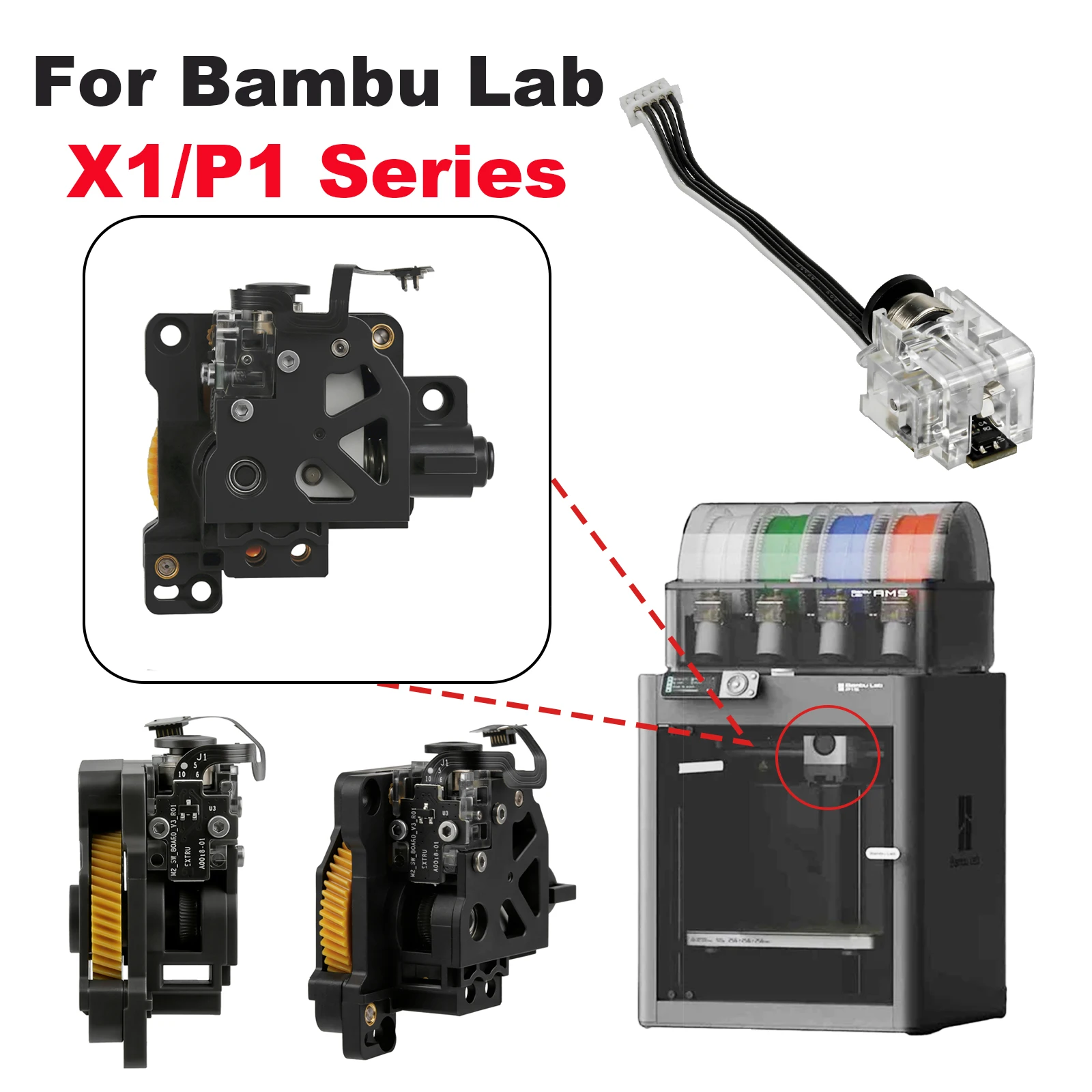 NEW Hardened Steel Extruder Unit For Bambu lab P1/X1 Series Extruder For P1S P1P For Bambu lab Hotend Extruder Gear
NEW Hardened Steel Extruder Unit For Bambu lab P1/X1 Series Extruder For P1S P1P For Bambu lab Hotend Extruder Gear