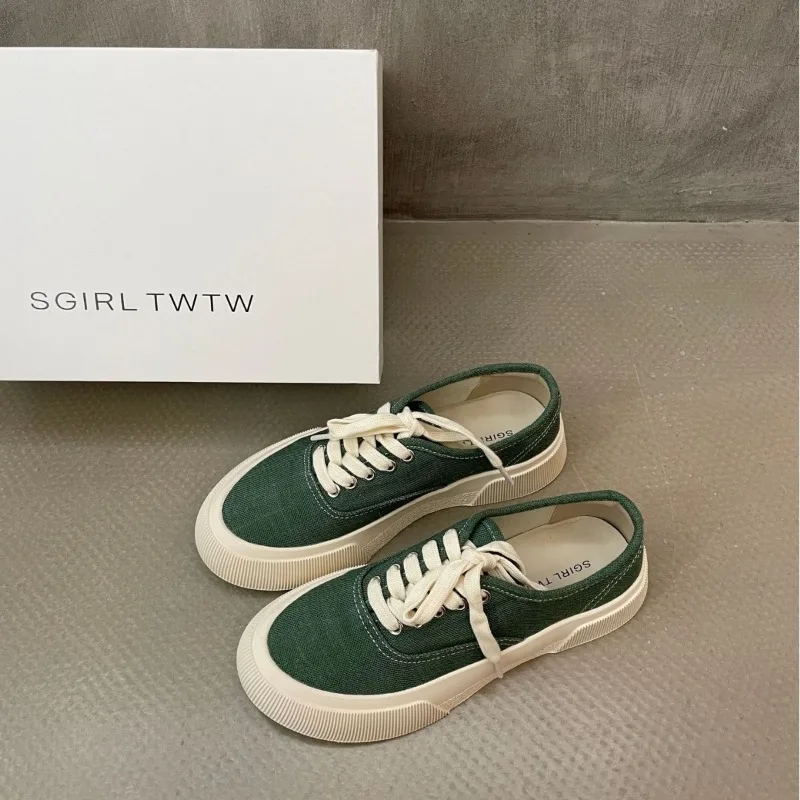 Simple Thick-soled Lace-up Canvas Shoes Women's 2025 New Breathable Casual Versatile Board Sneaker
Simple Thick-soled Lace-up Canvas Shoes Women's 2025 New Breathable Casual Versatile Board Sneaker