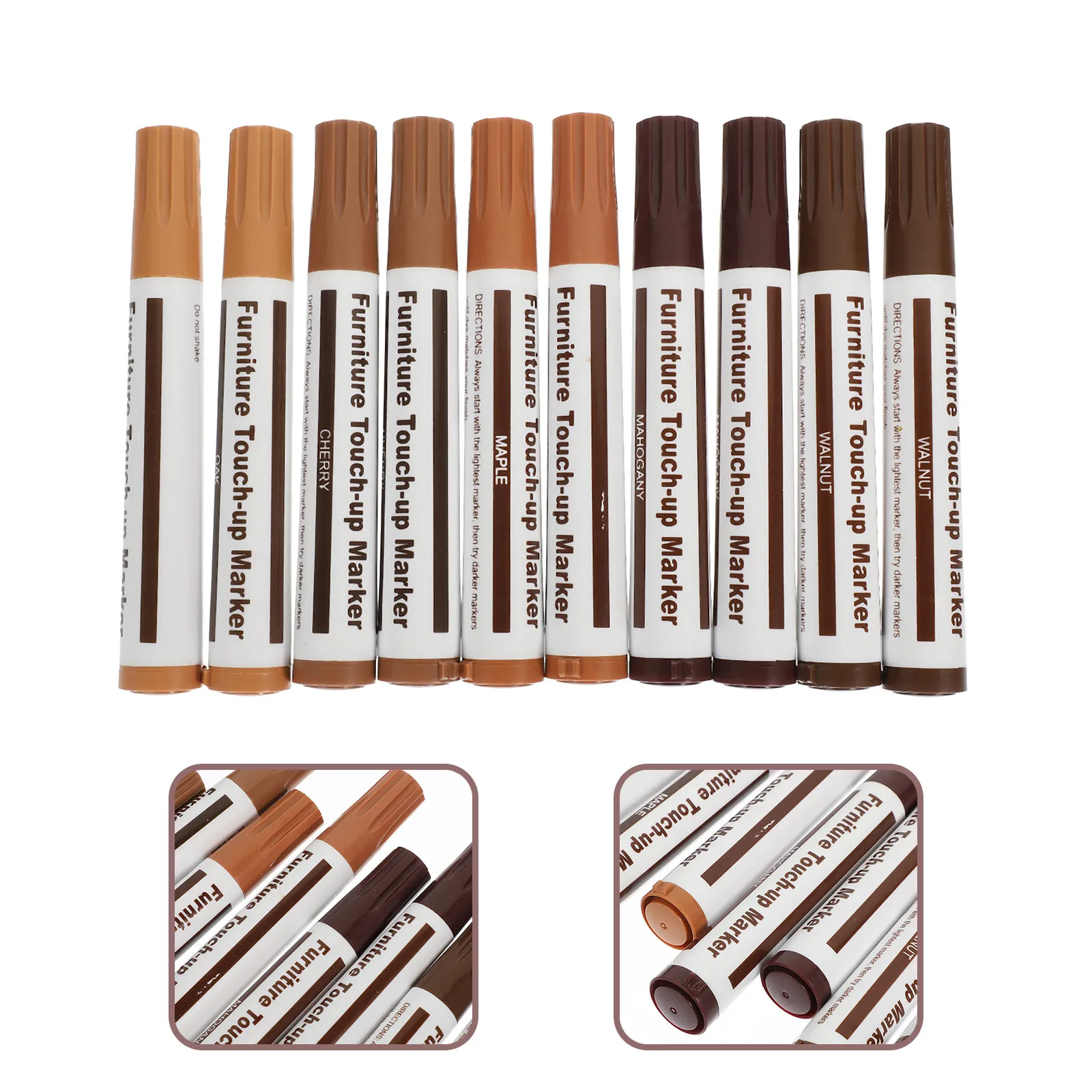 10Pcs Wood Furniture Markers Heavy Duty Waterproof Touch-Up Marker for Scratches Fade-Resistant Multi-Surface Repair Painting
10Pcs Wood Furniture Markers Heavy Duty Waterproof Touch-Up Marker for Scratches Fade-Resistant Multi-Surface Repair Painting