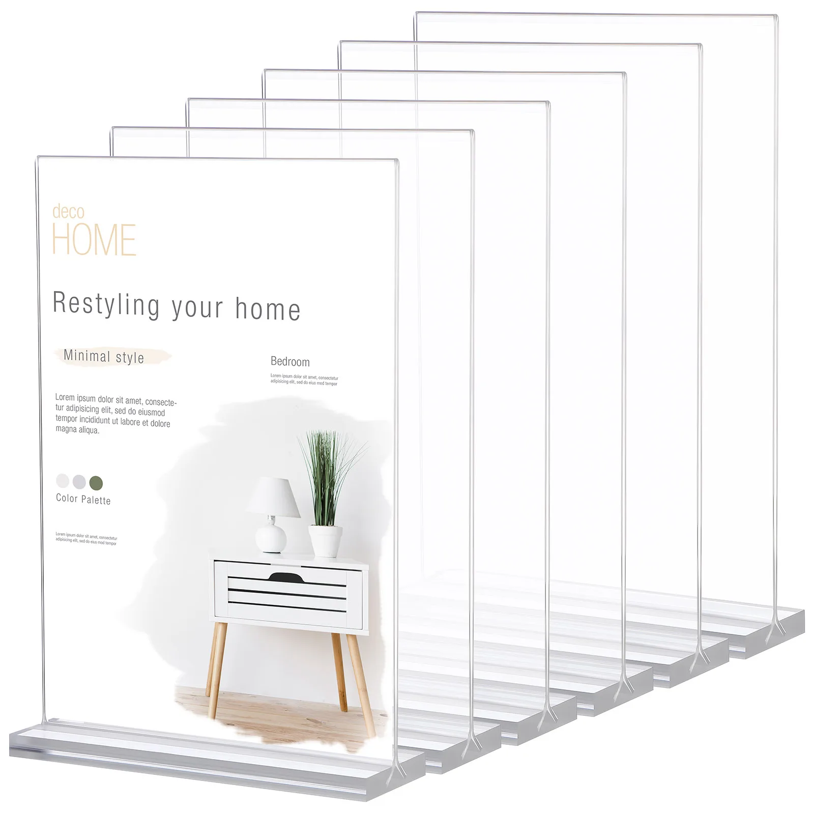 6 Pcs Acrylic Card Menu Stand Holder Document Bracket Paper Sign Brochure Display Holders Transparent Desk Organizers High
6 Pcs Acrylic Card Menu Stand Holder Document Bracket Paper Sign Brochure Display Holders Transparent Desk Organizers High