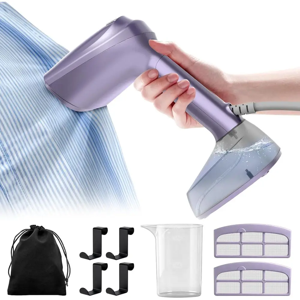 Handheld Clothes Steamer, 3500Pa Suction, 400ml Tank, Portable, Travel-Ready, Steam & Iron 2-in-1
Handheld Clothes Steamer, 3500Pa Suction, 400ml Tank, Portable, Travel-Ready, Steam & Iron 2-in-1
