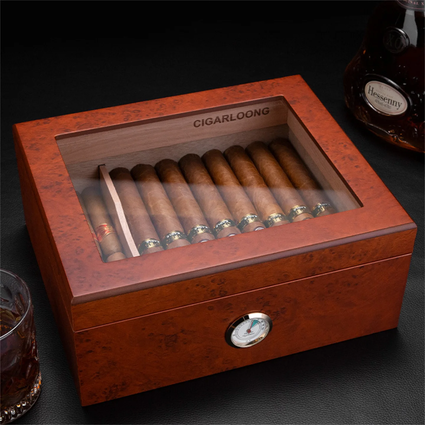 Piano Paint Glasstop Cigar Humidor Box Spanish Cedar Wood , Large Capacity With Humidity Control & Pest Resistance
Piano Paint Glasstop Cigar Humidor Box Spanish Cedar Wood , Large Capacity With Humidity Control & Pest Resistance
