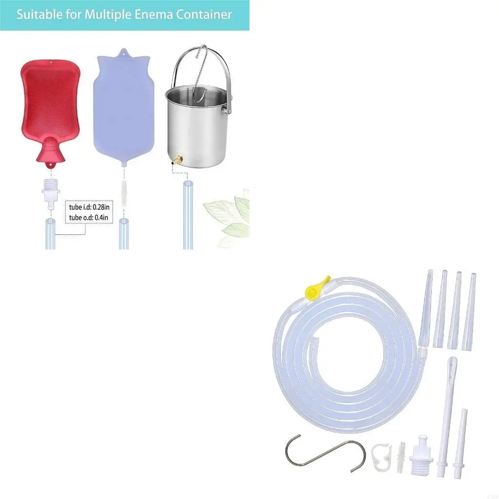 F92F Home Enema Cleaning Set 6 Tips 2m Hose Suitable for Colon Health and Digestion
F92F Home Enema Cleaning Set 6 Tips 2m Hose Suitable for Colon Health and Digestion