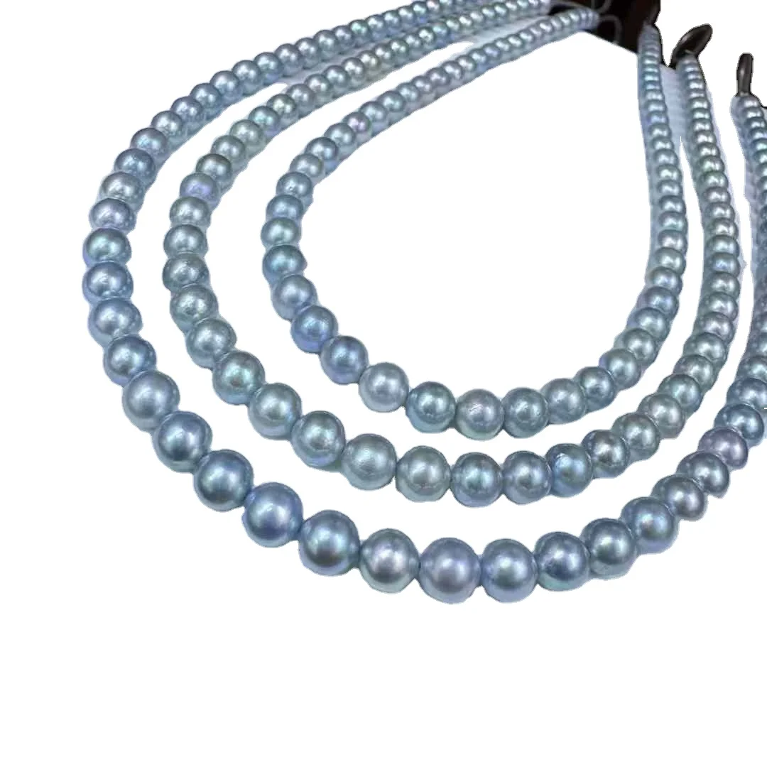 6-7mm Natural Cultured Grey Freshwater Pearl Necklace Round-Shaped Strand Chain For Weddings Engagements Unisex DIY Jewelry
6-7mm Natural Cultured Grey Freshwater Pearl Necklace Round-Shaped Strand Chain For Weddings Engagements Unisex DIY Jewelry