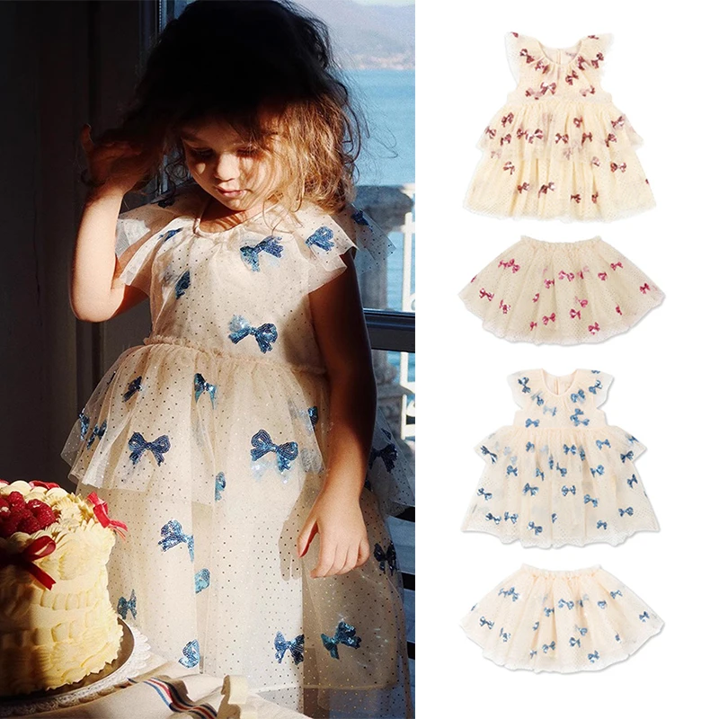 Children's Dresses 24 Fall-Winter New Girls Baby Bow Sequin Mesh Skirts Girls Sleeveless Mesh Dresses Christmas Dresses
Children's Dresses 24 Fall-Winter New Girls Baby Bow Sequin Mesh Skirts Girls Sleeveless Mesh Dresses Christmas Dresses