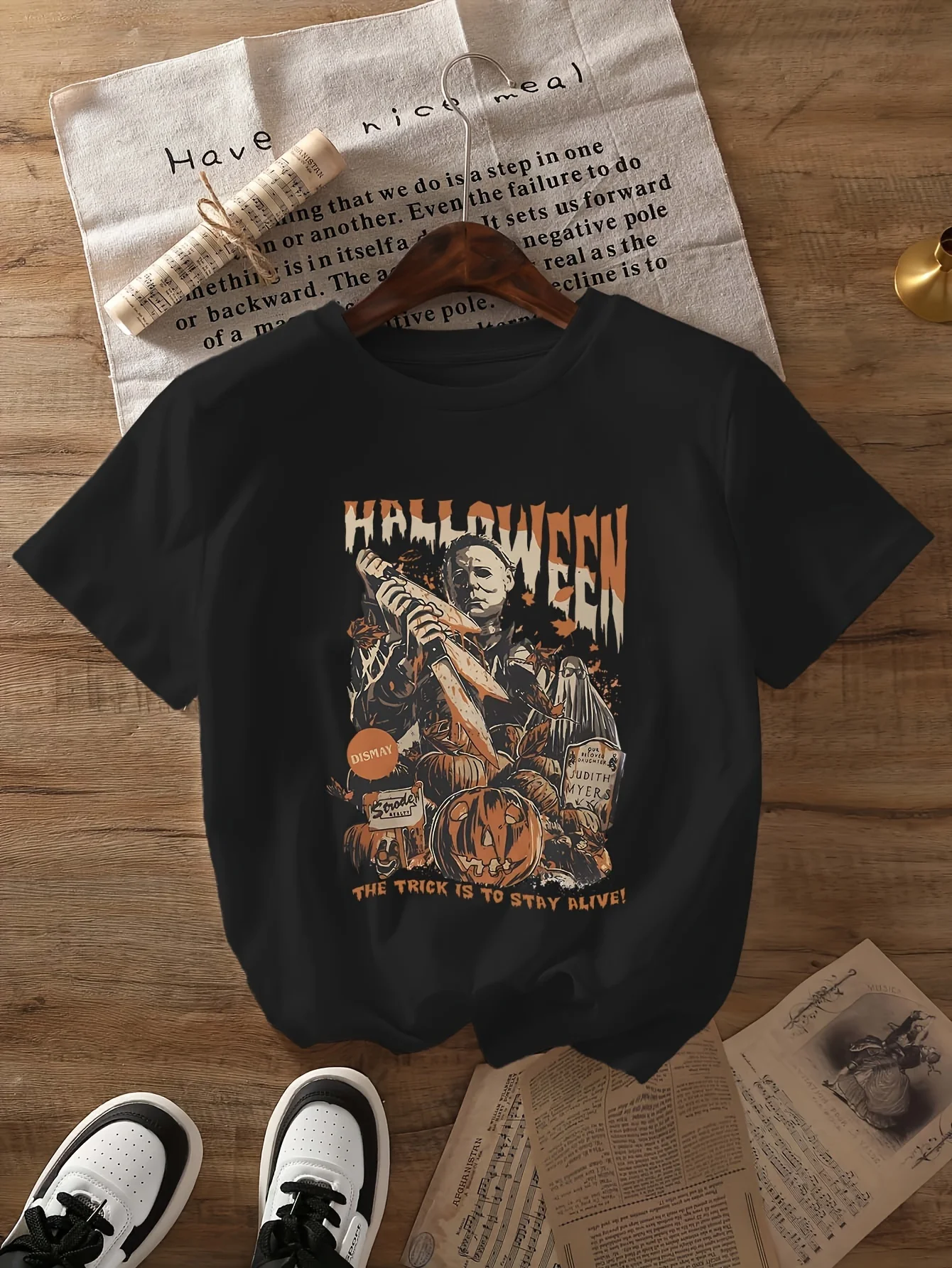 Женская футболка с рисунком на Хэллоуин, дизайн Michael Myers, повседневный круглый вырез, летний вязаный топ из полиэстера, стандартный крой,
Женская футболка с рисунком на Хэллоуин, дизайн Michael Myers, повседневный круглый вырез, летний вязаный топ из полиэстера, стандартный крой,