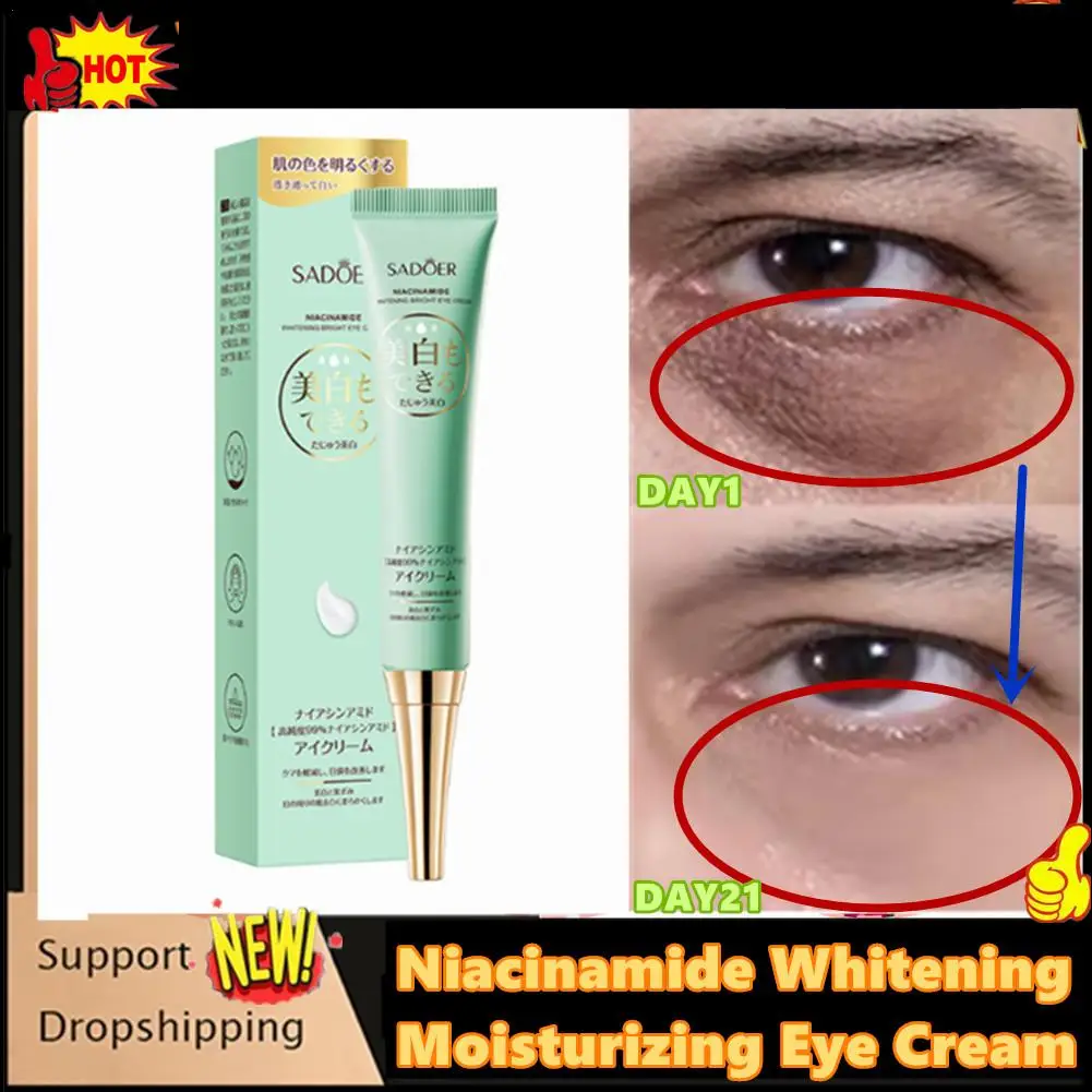 1pc Nicotinamide Eye Cream Anti Dark Circles Remove Eyes Bags Moisturizing Eye Creams Beauty Eyes Korean Skin Care Cosmetics
1pc Nicotinamide Eye Cream Anti Dark Circles Remove Eyes Bags Moisturizing Eye Creams Beauty Eyes Korean Skin Care Cosmetics