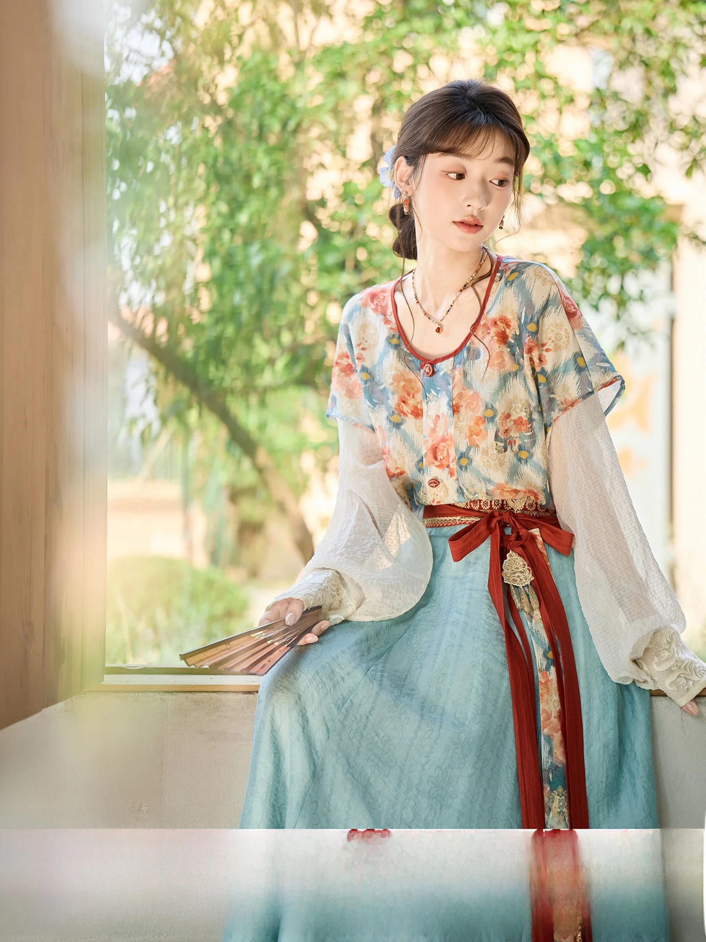Thirteen Exc Lotus Seed Red Lake Silk Print Tang Sle Women's Summer Skirt Hanfu Set Slimming T Top Floral Pattern
Thirteen Exc Lotus Seed Red Lake Silk Print Tang Sle Women's Summer Skirt Hanfu Set Slimming T Top Floral Pattern