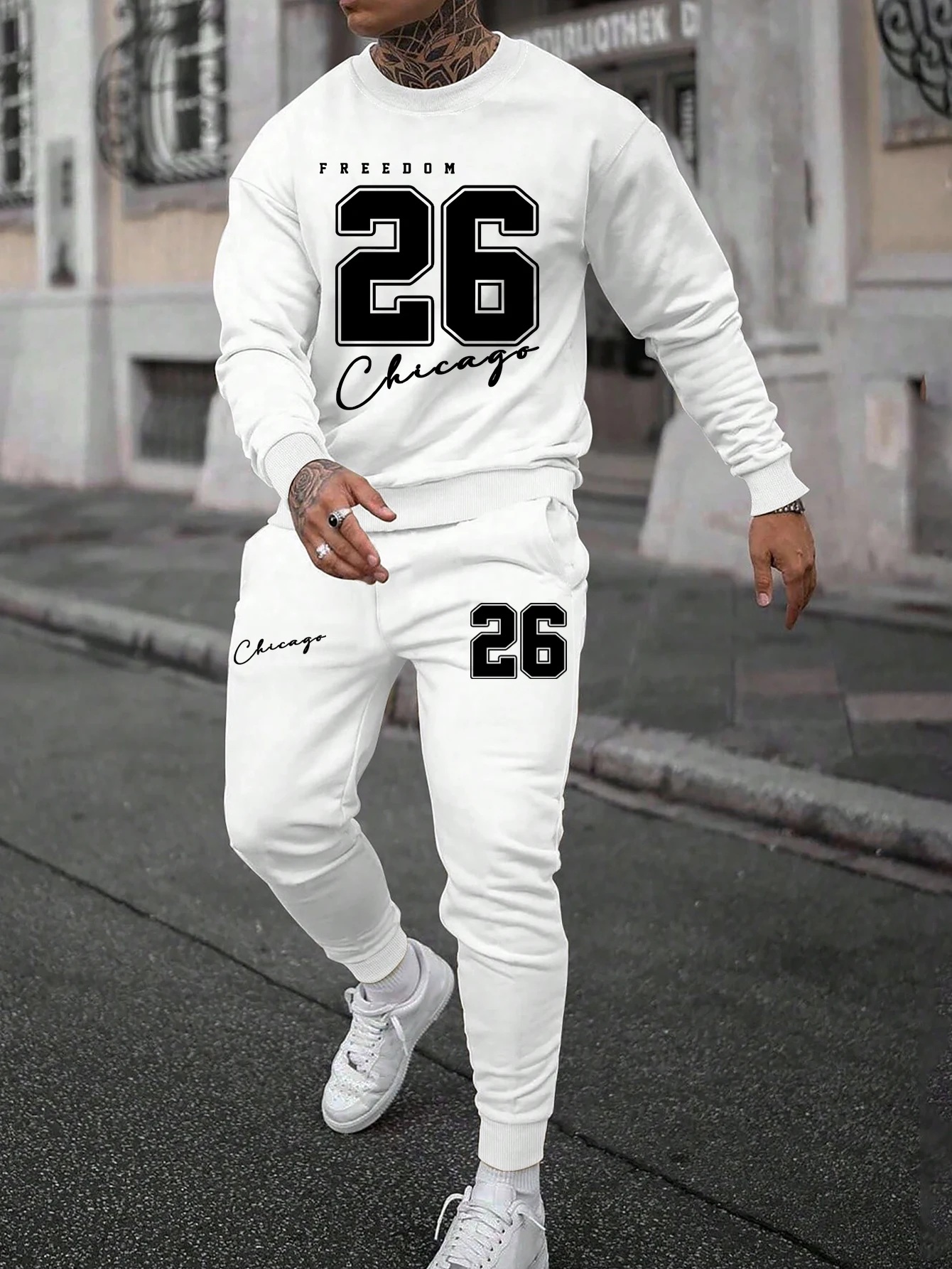 Autumn Trendy New Sweatshirt Sweatpants Set Men's Loose Casual Fit Printed Hundred Long Sleeve Sweatshirt 2 piecesSet
Autumn Trendy New Sweatshirt Sweatpants Set Men's Loose Casual Fit Printed Hundred Long Sleeve Sweatshirt 2 piecesSet