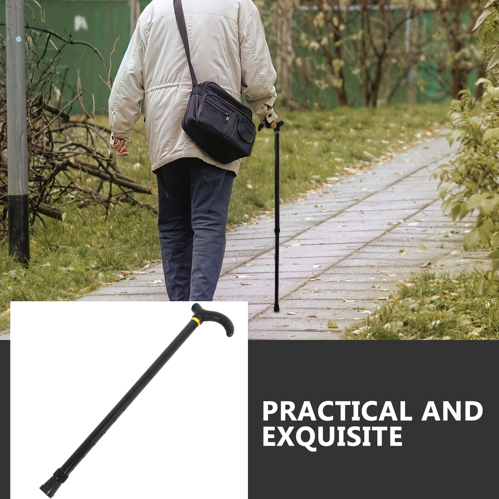 Telescopic Walking Cane Aluminum Black Adjustable Length Collapsible Elderly Men Women Non Slip Lightweight Portable Balance
Telescopic Walking Cane Aluminum Black Adjustable Length Collapsible Elderly Men Women Non Slip Lightweight Portable Balance