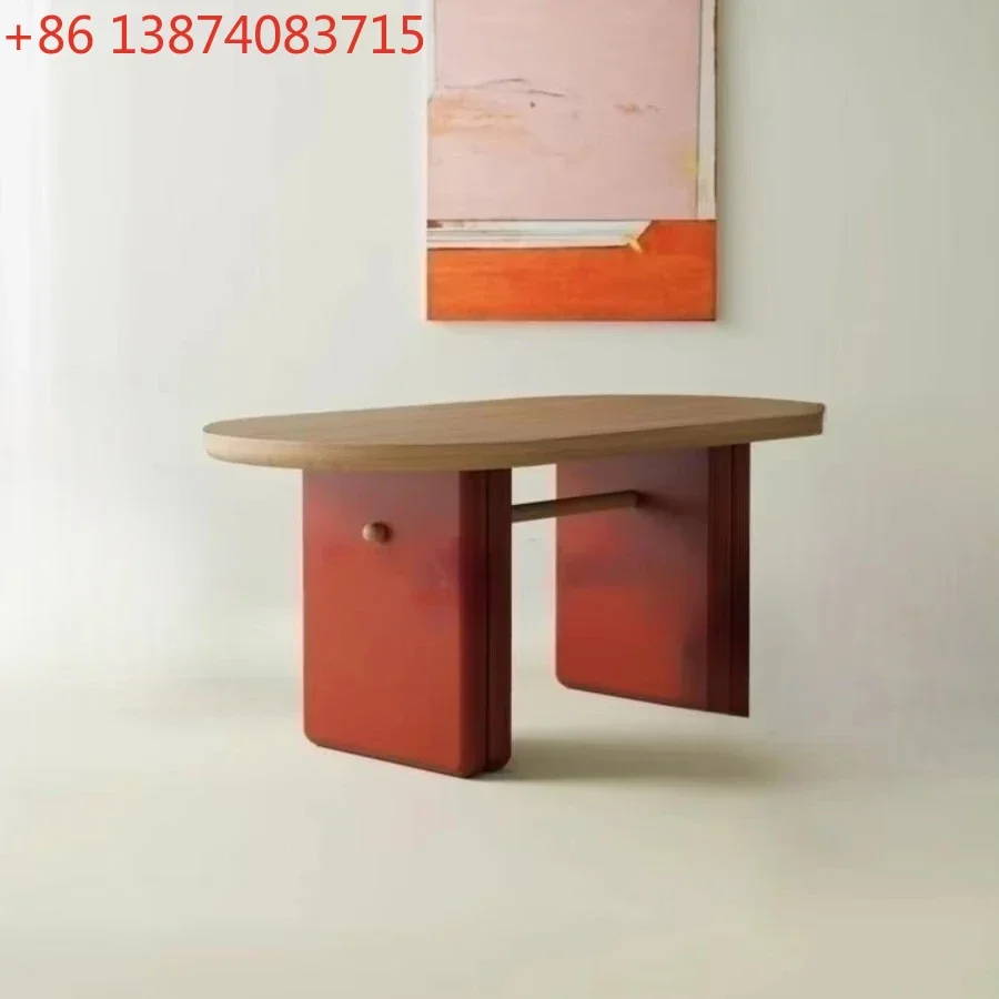 Nordic medieval dining table solid wood oval cream style small apartment paint dining table
Nordic medieval dining table solid wood oval cream style small apartment paint dining table