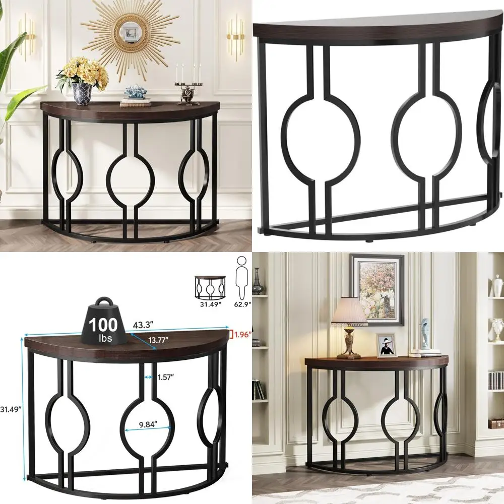 Промышленный 43-дюймовый диван-стол в форме полумесяца с геометрическим деревянным акцентом для прихожей и гостиной
Промышленный 43-дюймовый диван-стол в форме полумесяца с геометрическим деревянным акцентом для прихожей и гостиной