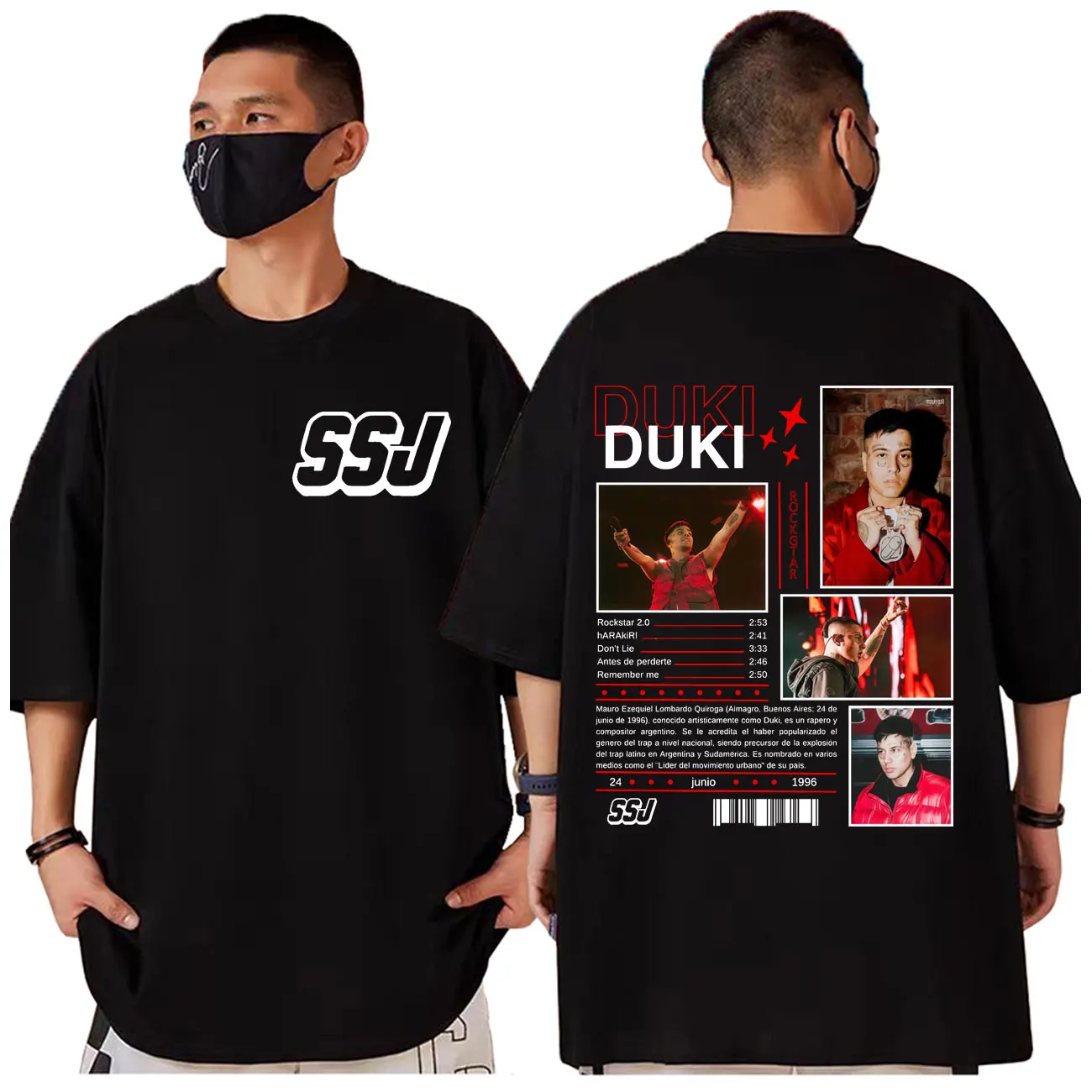Rapper Duki Merch T-shirt Men Women Clothing Harajuku Hip Hop Short Sleeve T Shirts Streetwear Fashion Y2k Oversized T-shirts
Rapper Duki Merch T-shirt Men Women Clothing Harajuku Hip Hop Short Sleeve T Shirts Streetwear Fashion Y2k Oversized T-shirts