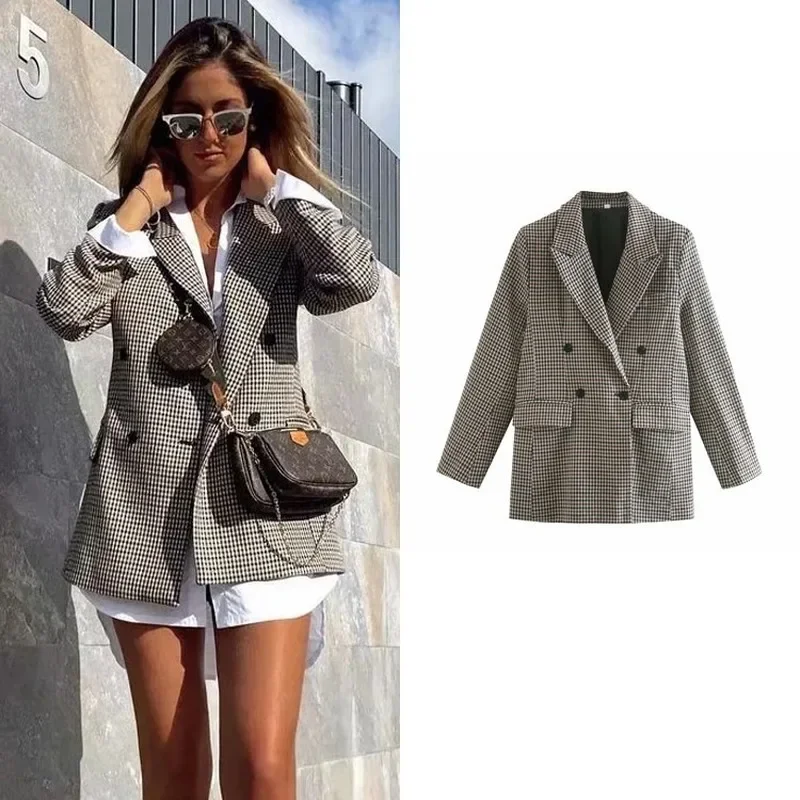 INS Vintage Plaid Blazer Suit Fashion Women Autumn Winter Contrast Colors Coats Casual Commute Office Blazer 2023 New Streetwear
INS Vintage Plaid Blazer Suit Fashion Women Autumn Winter Contrast Colors Coats Casual Commute Office Blazer 2023 New Streetwear
