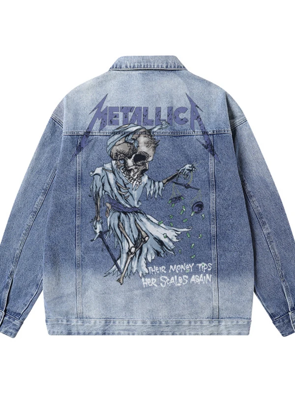 Retro Washed Rock Band American Street Hip Hop Vintage Denim Jacket Outerwear Loose Fit Printed Cotton Long Sleeve for Teens
Retro Washed Rock Band American Street Hip Hop Vintage Denim Jacket Outerwear Loose Fit Printed Cotton Long Sleeve for Teens