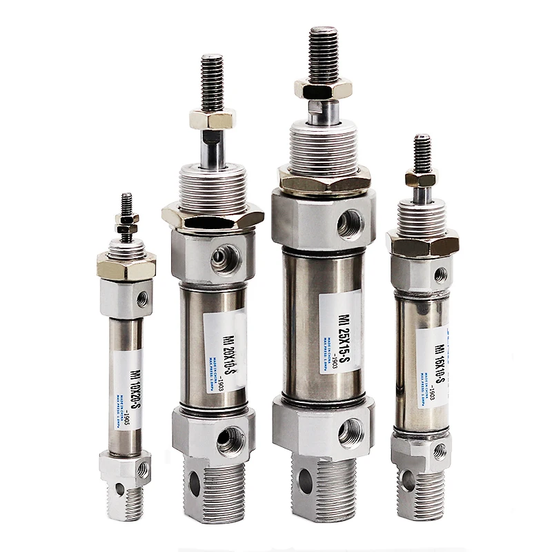 MI16x10/15/20/25/30/40/50/60/75/80/100/125/150-S-CA High Quality Small Pneumatic Stainless Steel Mini Pneumatic Cylinder
MI16x10/15/20/25/30/40/50/60/75/80/100/125/150-S-CA High Quality Small Pneumatic Stainless Steel Mini Pneumatic Cylinder