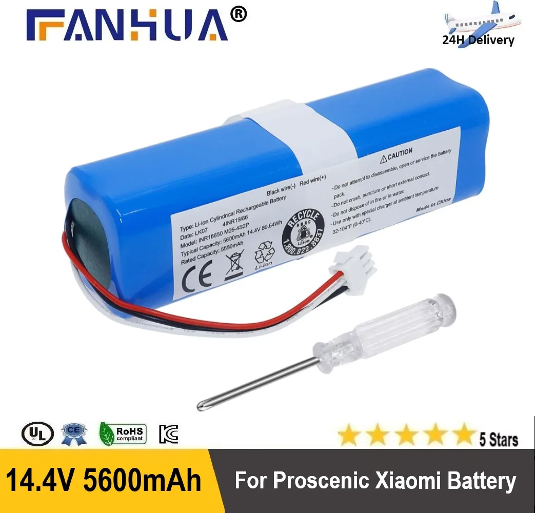 For Proscenic M7 Pro LDS M7 Pro M8 Pro M7 Max U6 Xiaomi Viomi S9 Viomi D800 UONI V980 Max V980 Plus Robot Vacuum Cleaner Battery
For Proscenic M7 Pro LDS M7 Pro M8 Pro M7 Max U6 Xiaomi Viomi S9 Viomi D800 UONI V980 Max V980 Plus Robot Vacuum Cleaner Battery
