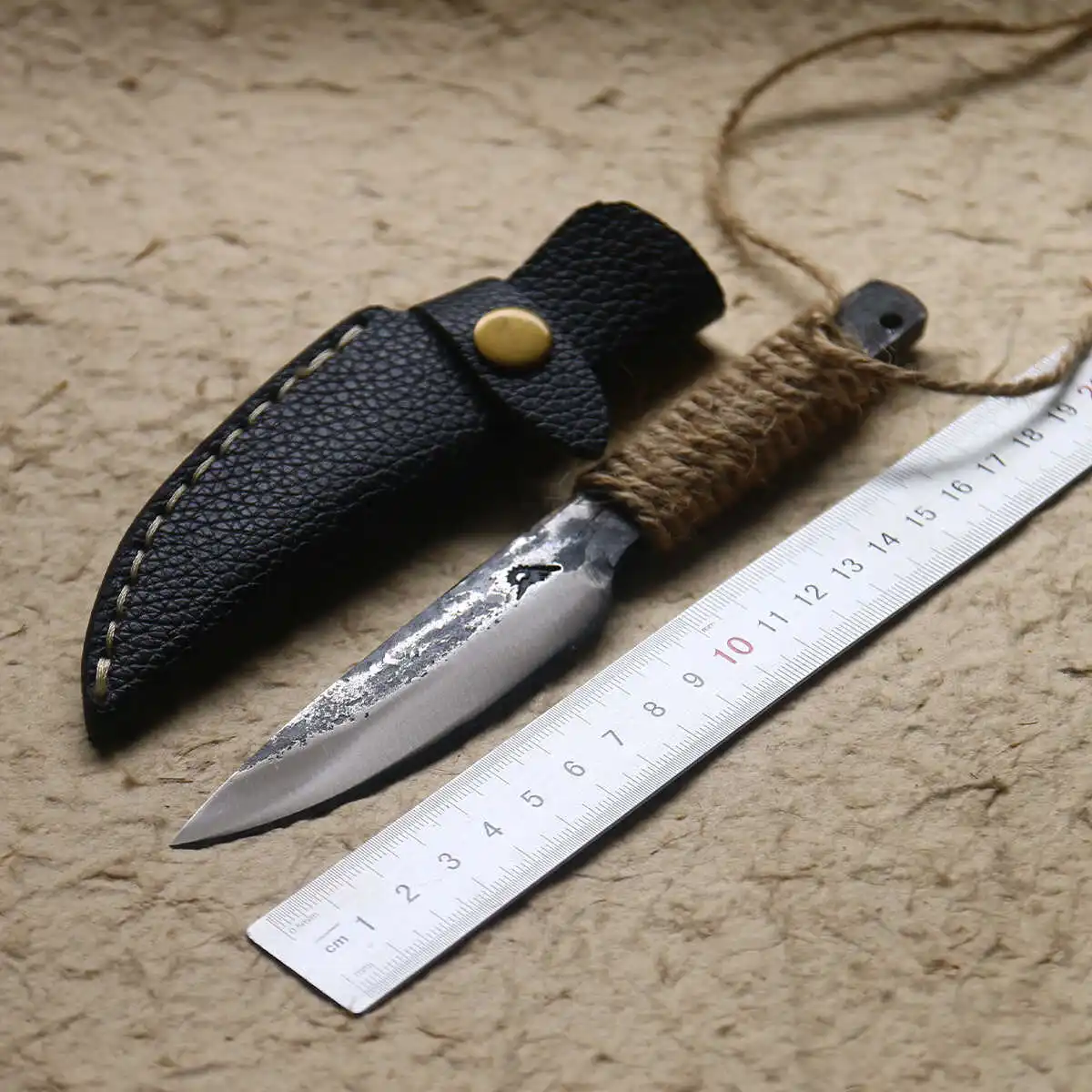 Tribal Style Hand-Forged Fruit Knife - Outdoor Camping Survival Knife, Bushcraft Car Knife with 9C18MoV Stainless Steel
Tribal Style Hand-Forged Fruit Knife - Outdoor Camping Survival Knife, Bushcraft Car Knife with 9C18MoV Stainless Steel