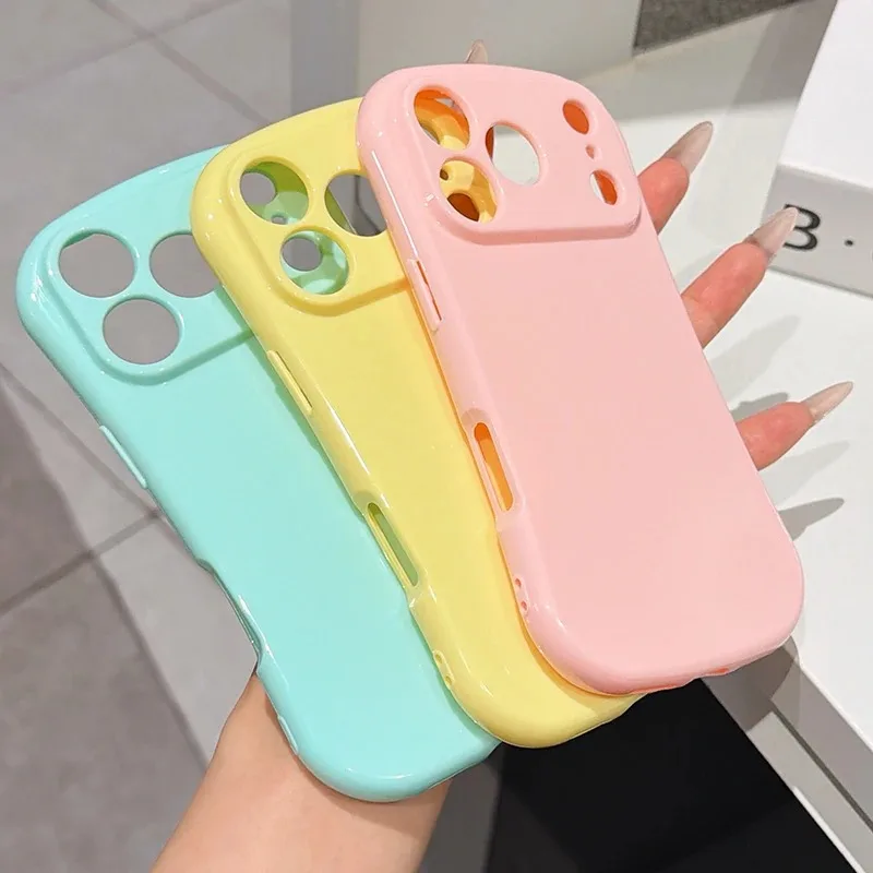 Trendy Candy Color Glossy Phone Case for iPhone 17 Pro Max 16 15 14 13 12 11 Soft TPU Shockproof Cover Solid Pastel Color hoesje
Trendy Candy Color Glossy Phone Case for iPhone 17 Pro Max 16 15 14 13 12 11 Soft TPU Shockproof Cover Solid Pastel Color hoesje