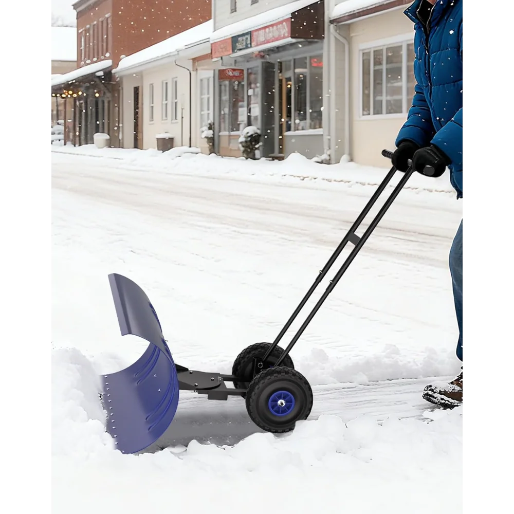 36" Heavy Duty Steel Snow Shovel with Wheels, Adjustable Blade & Height for Driveways
36" Heavy Duty Steel Snow Shovel with Wheels, Adjustable Blade & Height for Driveways