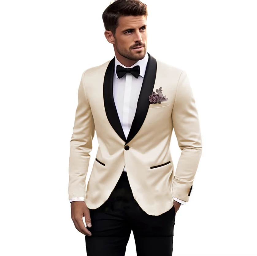 Fashion Men's Suits Formal Customized 2 Piece Blazer and Pants Set Shawl Lapel Men's Suit for Wedding Business Tuxedo for Men
Fashion Men's Suits Formal Customized 2 Piece Blazer and Pants Set Shawl Lapel Men's Suit for Wedding Business Tuxedo for Men