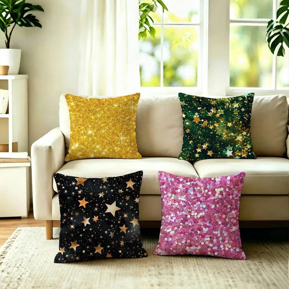 Glittering Golden Stars Square Double-Sided printed Pillow Case Bedroom Bedside Pillow Sofa Cushion Cover
Glittering Golden Stars Square Double-Sided printed Pillow Case Bedroom Bedside Pillow Sofa Cushion Cover