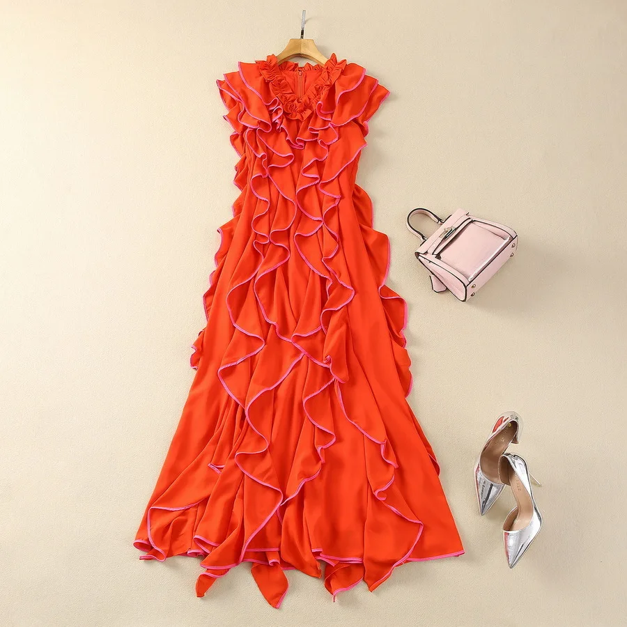 European and American women's clothes 2024 spring new Sleeveless V-neck layered with ruffles Fashion dress XXL
European and American women's clothes 2024 spring new Sleeveless V-neck layered with ruffles Fashion dress XXL