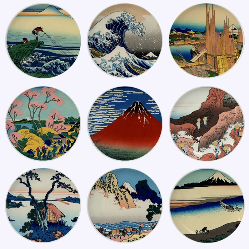Japanese Landscape Decoration Plate Vintage Art Plate Surfing Fuji Mountain Restaurant Wall Decoration Plate Dish Wall Decor
Japanese Landscape Decoration Plate Vintage Art Plate Surfing Fuji Mountain Restaurant Wall Decoration Plate Dish Wall Decor