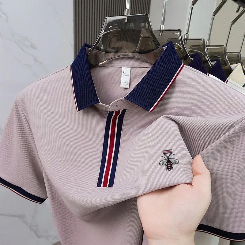 Summer Fashion Personalized Stripes Comfortable Breathable Men Polo Shirt High-quality Embroidery Short Sleeved Top Polo Shirts
Summer Fashion Personalized Stripes Comfortable Breathable Men Polo Shirt High-quality Embroidery Short Sleeved Top Polo Shirts