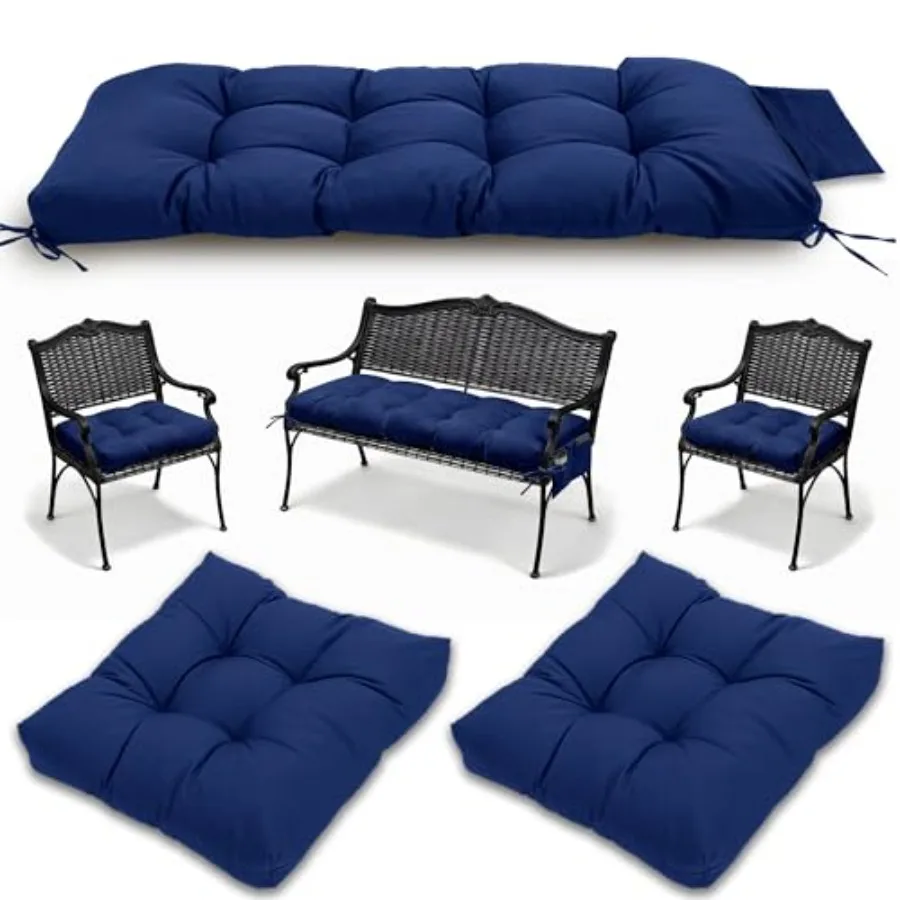 3 Pcs Wicker Chair Cushions Patio Loveseat Chaise Cushion Set - 1200D 47x19*4 Inch Waterproof Wicker Bench Cushions with 2 19x1
3 Pcs Wicker Chair Cushions Patio Loveseat Chaise Cushion Set - 1200D 47x19*4 Inch Waterproof Wicker Bench Cushions with 2 19x1
