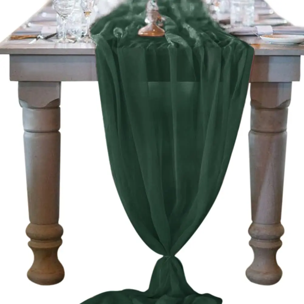 Chiffon table runner, 120 inches, wedding decoration, for bridal shower, 10ft
Chiffon table runner, 120 inches, wedding decoration, for bridal shower, 10ft
