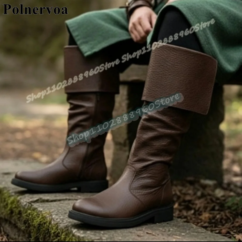 Stylish Mid Calf Brown Fold Over Casual Men Boots Flats Party Shoes For Men Slip On Banquet Catwalk 2026 Fashionable Men Shoes
Stylish Mid Calf Brown Fold Over Casual Men Boots Flats Party Shoes For Men Slip On Banquet Catwalk 2026 Fashionable Men Shoes