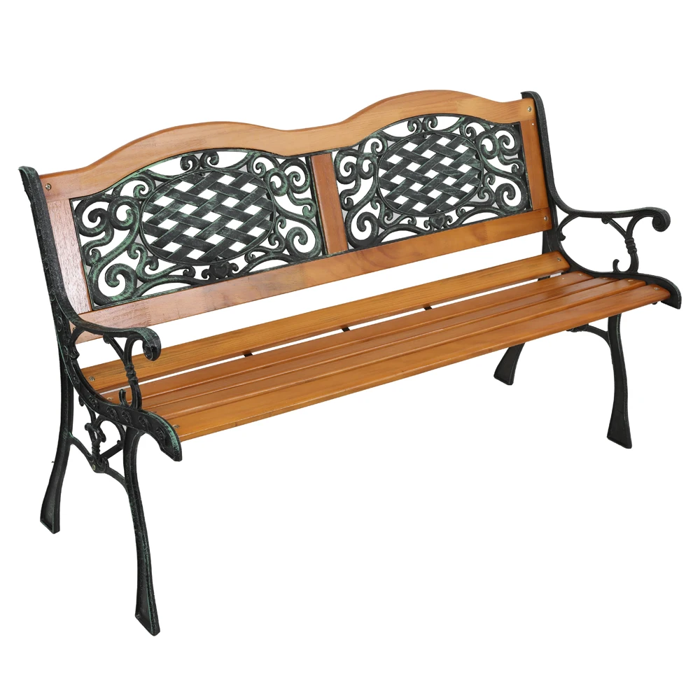 49" Garden Bench Outdoor Patio Park Chair Furniture Hardwood Slats Cast Iron Frame
49" Garden Bench Outdoor Patio Park Chair Furniture Hardwood Slats Cast Iron Frame