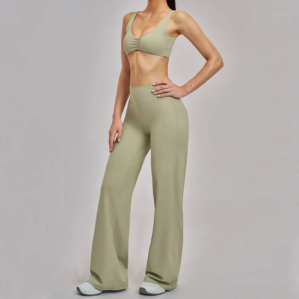 2Piece Gym Tracksuits Yoga Set Female Shockproof Gym Sports Bra Fitness Sets Women's High Waist Workout Flared pants Sports Suit
2Piece Gym Tracksuits Yoga Set Female Shockproof Gym Sports Bra Fitness Sets Women's High Waist Workout Flared pants Sports Suit