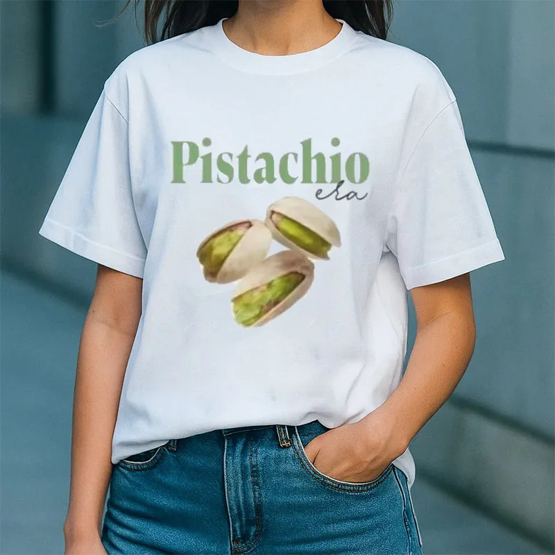 Pistachio Retro Funny Women's T-Shirt Cute Aesthetic Foodie Tee Snack Lover Unisex Short Sleeve Loose Graphic Top for Nuts Lover
Pistachio Retro Funny Women's T-Shirt Cute Aesthetic Foodie Tee Snack Lover Unisex Short Sleeve Loose Graphic Top for Nuts Lover
