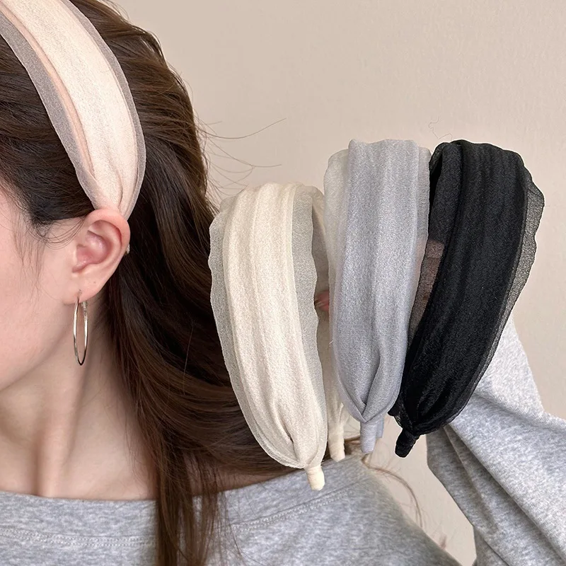 2025 New Korean Wide Headband Women Silk Scrunchie Hairband High Crown Lifting Minimalist Elegant Hair Accessories for Women
2025 New Korean Wide Headband Women Silk Scrunchie Hairband High Crown Lifting Minimalist Elegant Hair Accessories for Women